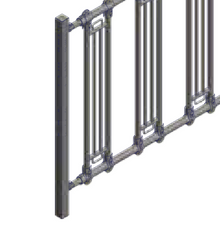 Quadratrohrpfosten für Sicherheitsfressgitter
