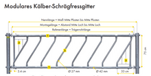 Trägergestell Kälber-Schrägfressgitter modular