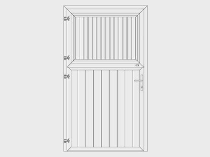 Stalltür 2-teilig mit Drehkippfenster