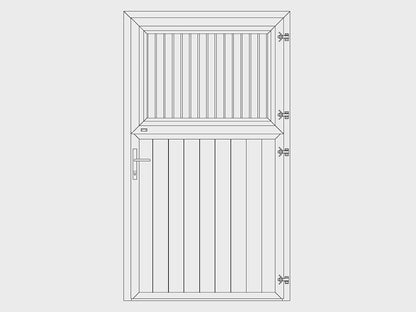 Stalltür 2-teilig mit Drehkippfenster