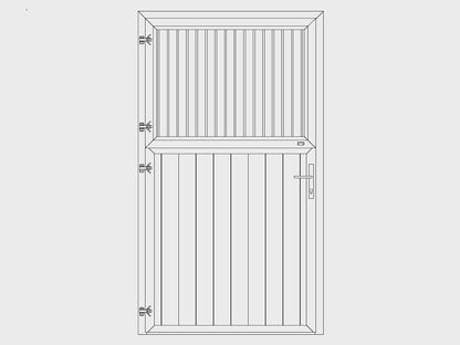 Stalltür 2-teilig mit Drehfenster