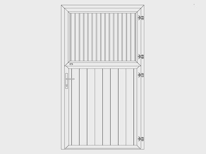 Stalltür 2-teilig mit Drehfenster